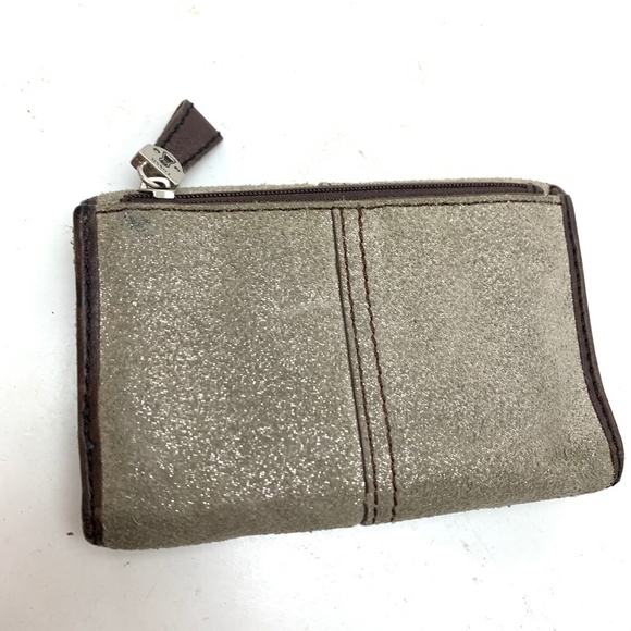 FOSSIL Genuine Leather Wallet Tri-Fold Suede Cards - Picture 9 of 16